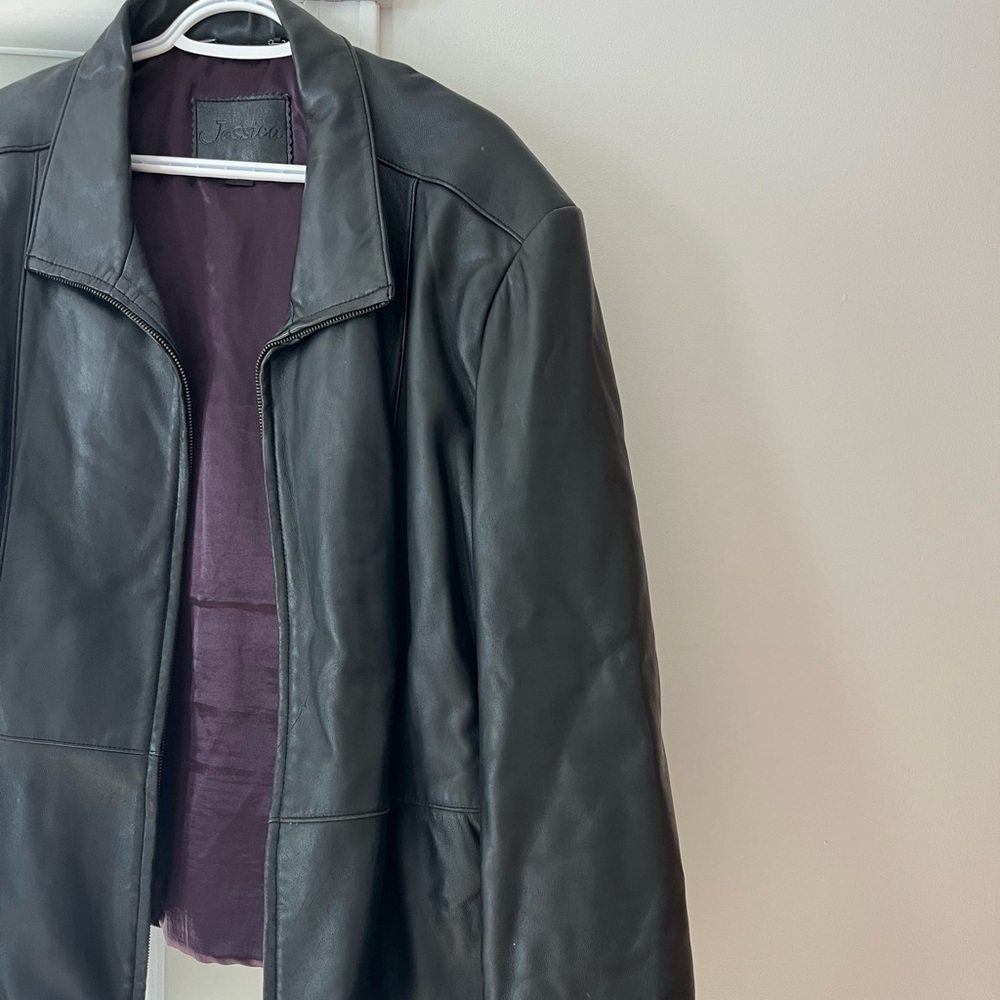 Jessica Black Leather Jacket